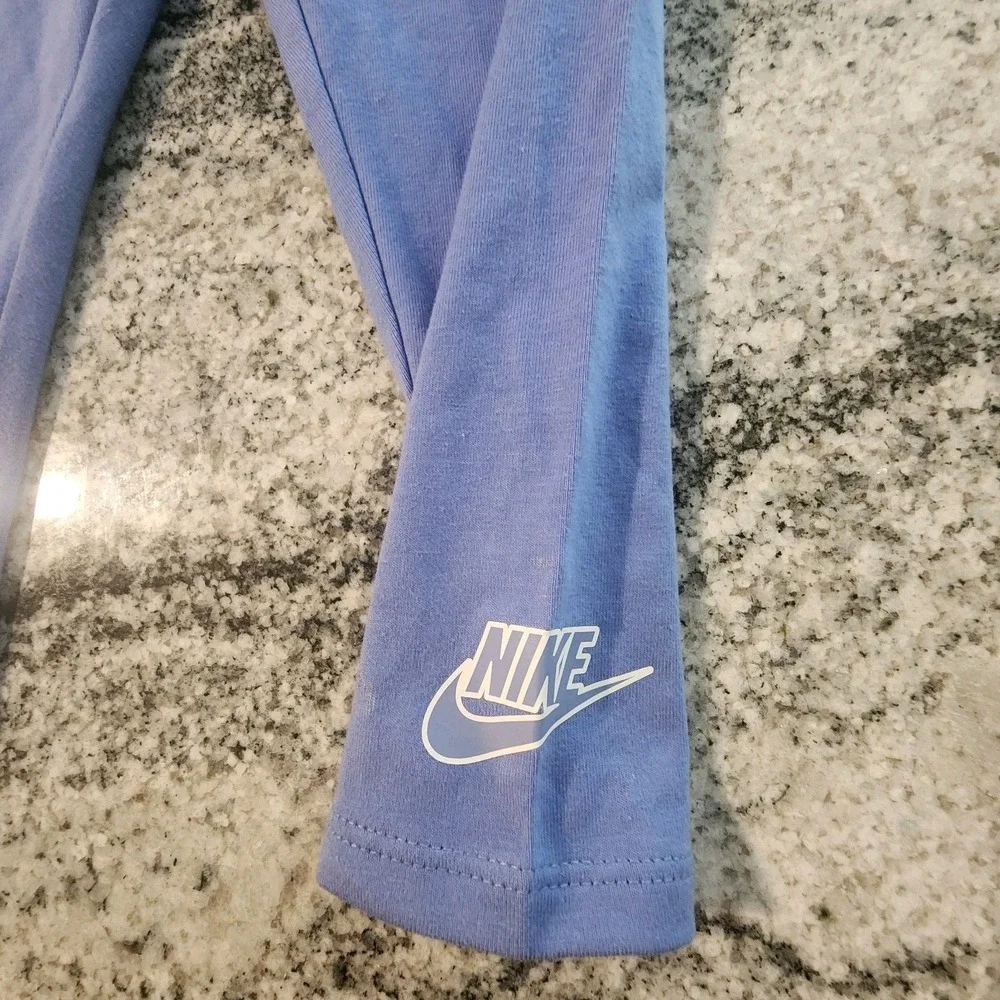 NIKE LEGGINGS BABY GIRL SIZE 24 MONTHS BLUE ELASTIC WAIST **PANTS‎ ONLY!** NEW